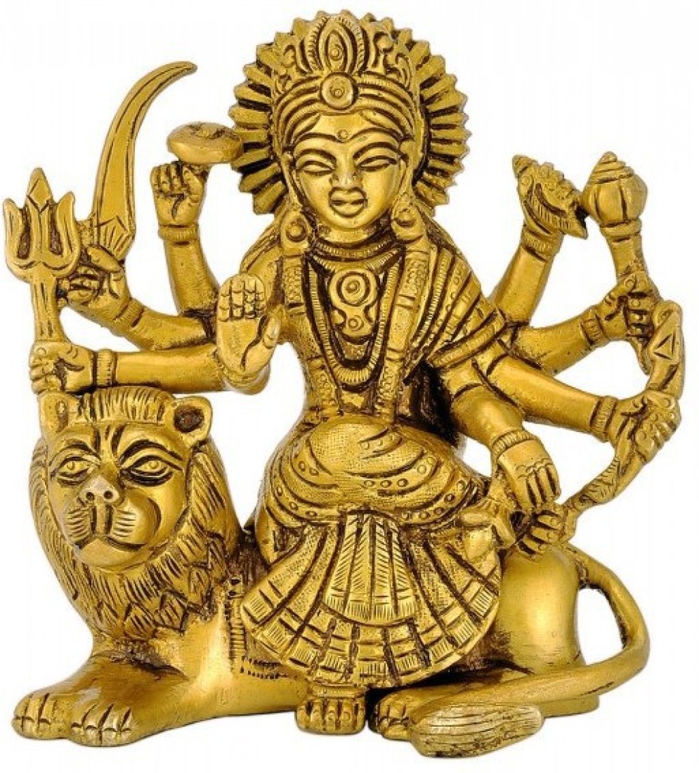 Redbag Eight Armed Goddess Sherawali Maa Showpiece  10.8 cm