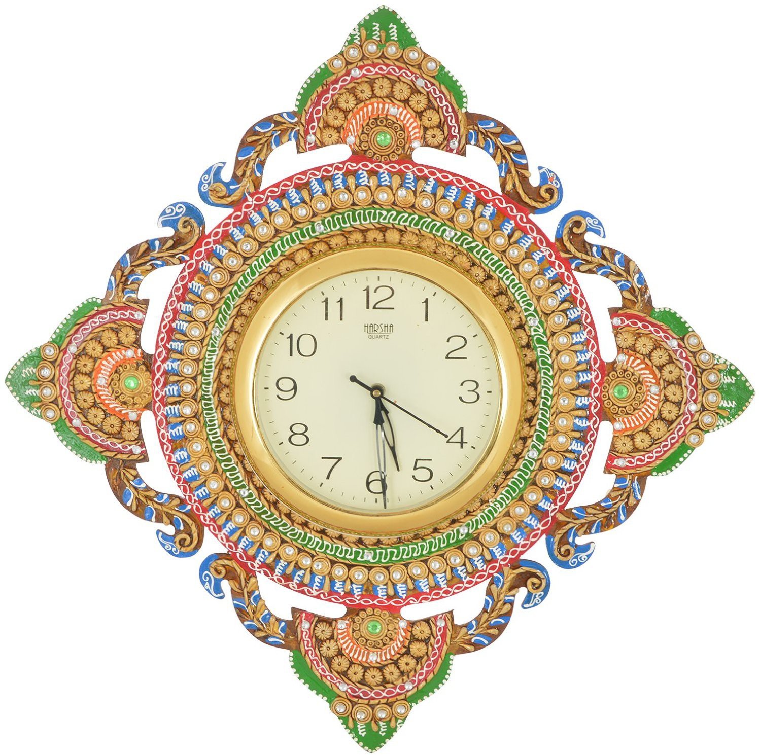 OM SHIVAKRITI Square wall Clock Showpiece  38.1 cm