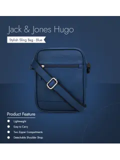 <strong>Jack & Jones Hugo Stylish Sling Bag – Blue</strong>