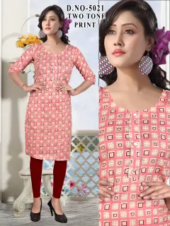 <span><strong>Women Printed Cotton Blend A-line Kurta</strong></span>