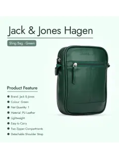 <strong>Jack & Jones Hagen Sling Bag – Green</strong>